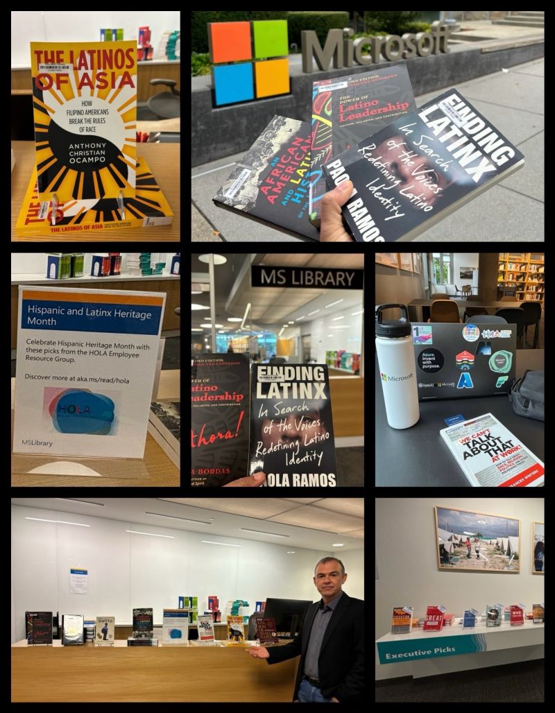 Microsoft Latinx ERG HOLA WW Showcases Recommended Reading at Redmond HQ Library for Hispanic Heritage Month