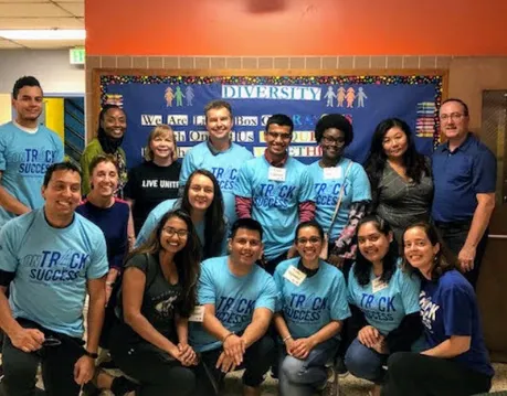 Under Armour Latino Alliance Culture Club volunteers at Back to School Translation Giveback event