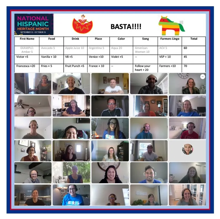 Farmers Insurance ERG Celebrates Latinx Heritage Month with Virtual Game Lunch